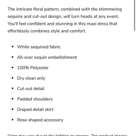 SEQUIN CUT OUT FLOWER MAXI DRESS - Picture 7 of 11